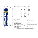 VARTA INDUSTRIAL piles alcalines LR6/AA, 1.5v - 2950Mah