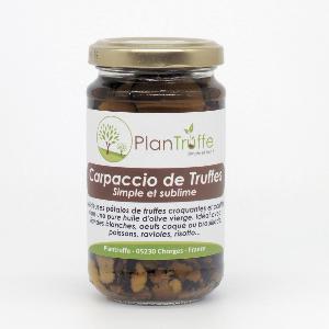 Carpaccio de truffes à l'huile d'olive extra vierge, 190g.
