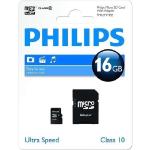 Carte micro SDHC PHILIPS 16Go avec adaptateur